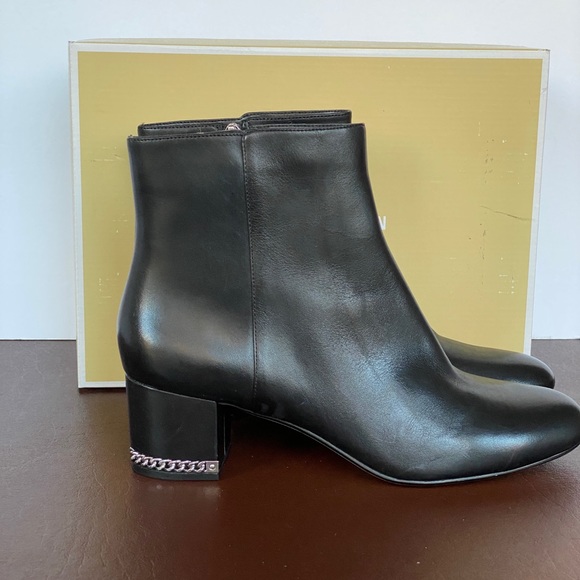 MICHAEL KORS Sabrina Chain Heel Bootie Leather 6.5 - Picture 7 of 11